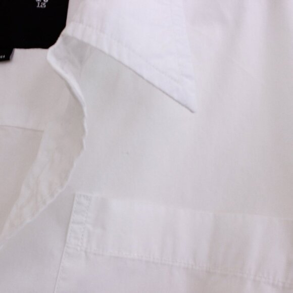 R13 Crossover Bubble Shirt in White Long Sleeve Cotton Button Down - Picture 9 of 15